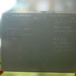 Untitled (plate glass negative of Kreuger's calendar) 
